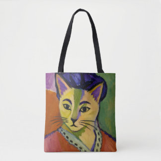 Die Grüne Streifenkatze – Fauvistischer, Matisse-i Tasche