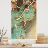 Die grüne Tänzerin, c. 1880, Edgar Degas Poster (Küche)