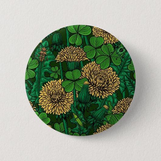 Die grüne und gelbe Wiese Button (Vorderseite)