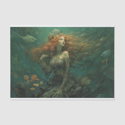 Die grüne Undine Seidenpapier (Vorderseite)