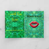 Die "grüne" Valentinkarte Feiertagskarte (Innenseite)