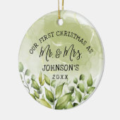 Die Grüne Verlasse die erste Weihnachtszeit als Mr Keramik Ornament (Links)