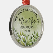 Die Grüne Verlasse die erste Weihnachtszeit als Mr Ornament Aus Metall (Rechts)