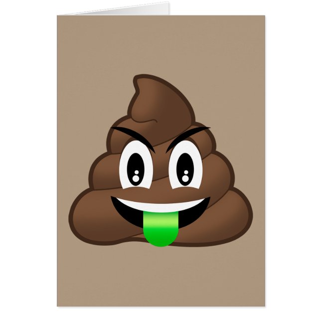 Die grüne verrückte Zunge kacken Emoji (Vorne)