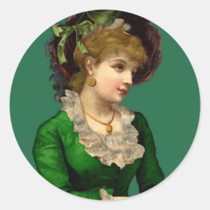 Die Grünen am St. Patrick's Day Runder Aufkleber