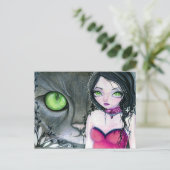 Die grünen Augen - Postkarte (Stehend Vorderseite)