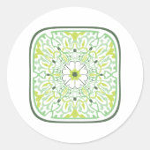 Die grünen Blume Runder Aufkleber (Vorderseite)