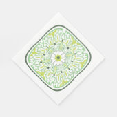 Die grünen Blume Serviette (Ecke)
