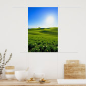 Die grünen Hügel im Frühjahr Poster (Küche)