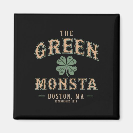 Die grünen Monsta-Outfits St. Patricks Day Boston Magnet (Vorne)