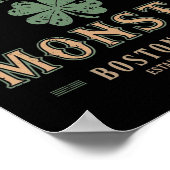Die grünen Monsta-Outfits St. Patricks Day Boston Poster (Ecke)