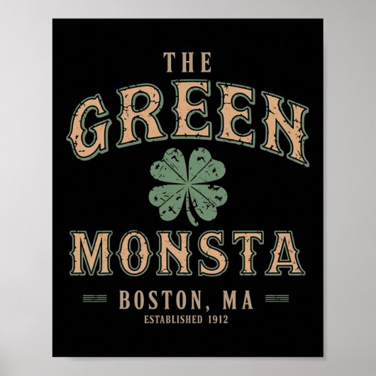 Die grünen Monsta-Outfits St. Patricks Day Boston Poster (Vorne)