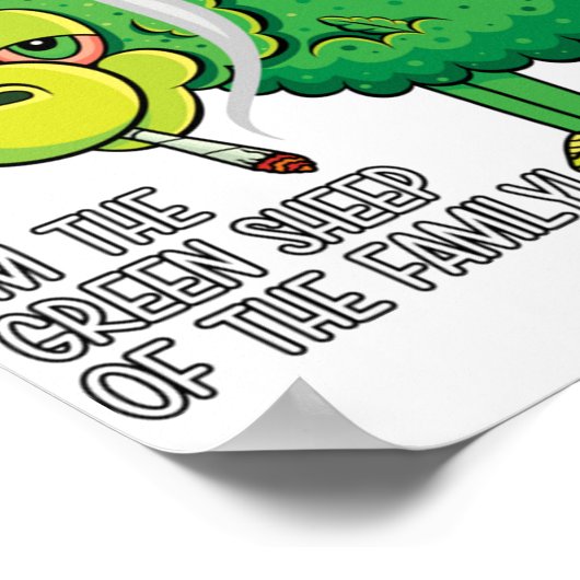 Die grünen Schafe Poster (Ecke)