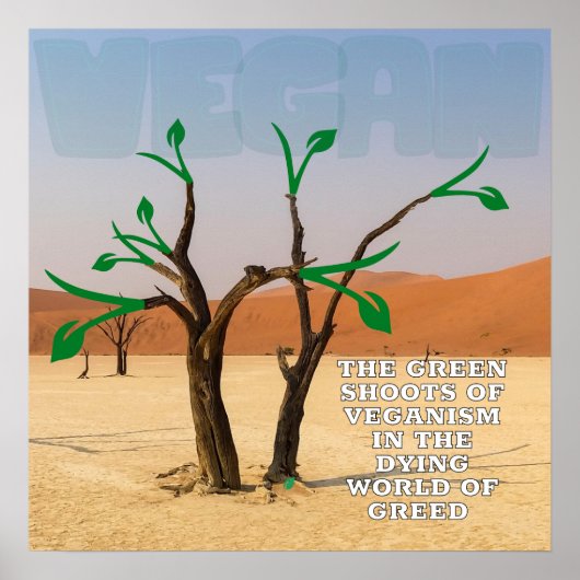 Die grünen Triebe der Veganismus-Wandkunst Poster (Vorne)