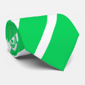 Die grünen und weißen Streifen Krawatte (Gerollt)