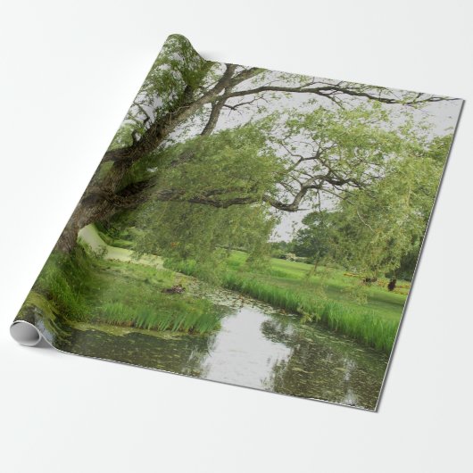 Die Grüntöne von großartigem vor Geschenkpapier (Ungerollt)