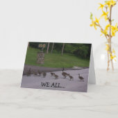 DIE GRUPPE DER SCHNELLE DUCK, DIE IHNEN GLÜCKLICH  KARTE (Gelbe Blume)