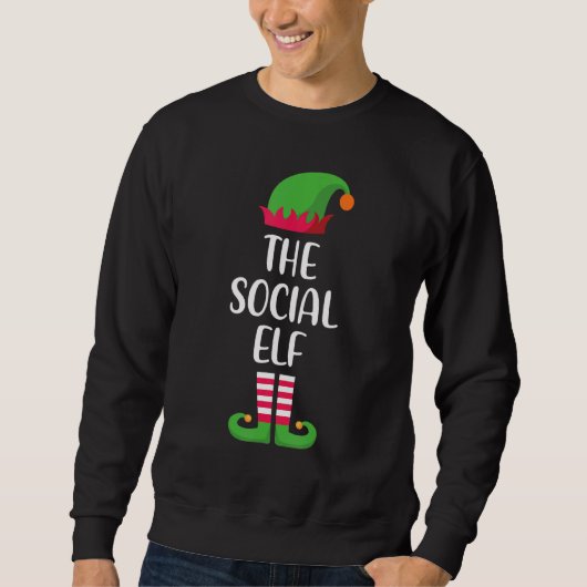 Die Gruppe der Weihnachtsfamilien der Sozialelfen Sweatshirt (Vorderseite)