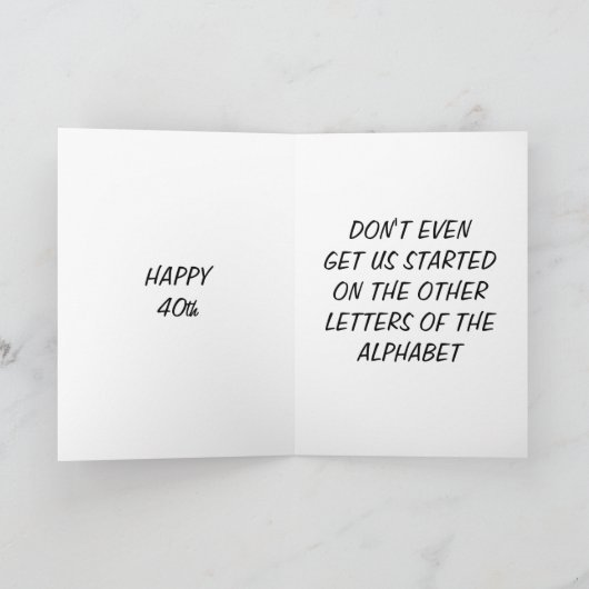 DIE GRUPPE VEREINBART 40. KOMPLIMEN KARTE (Innenseite)