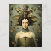 Die gruselige Retro-Bug-Lady Postkarte (Vorderseite)