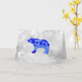 Die Gruß-blauer geometrischer Winter-Bär der Karte (Gelbe Blume)