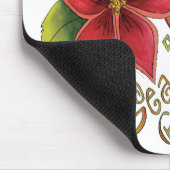 Die Gruß-Poinsettias der Jahreszeit Mousepad (Ecke)