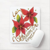 Die Gruß-Poinsettias der Jahreszeit Mousepad (Mit Mouse)