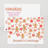 Die Grüße Aquarellkekse der Jahreszeit Postkarte (Vorne/Hinten)