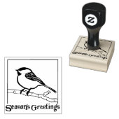 Die Grüße Chickadee-Briefmarke der Saison Gummistempel (Stempel)