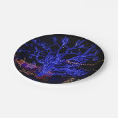 Die Grüße der Blauen Bäume Pappteller (Schrägansicht)