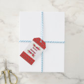 Die Grüße der Blumenzwiebeln der Wasserfarbenroten Geschenkanhänger (Mit Garn)