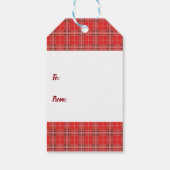 Die Grüße der Blumenzwiebeln der Wasserfarbenroten Geschenkanhänger (Rückseite)