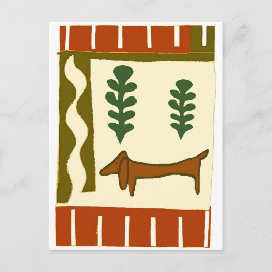 Die Grüße der Dackel Feiertagspostkarte (Vorderseite)