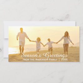 Die Grüße der einfachen Jahreszeit - Fotokarte Feiertagskarte