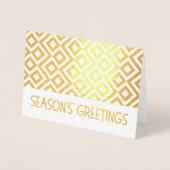 Die Grüße der Gold Meander Muster Jahreszeit Folienkarte (Vorderseite)