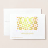 Die Grüße der Gold Meander Muster Jahreszeit Folienkarte (Rückseite mit Umschlag)