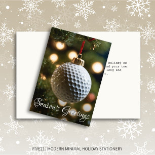 Die Grüße der Golfsaison sind vorbei an Weihnachte Feiertagskarte