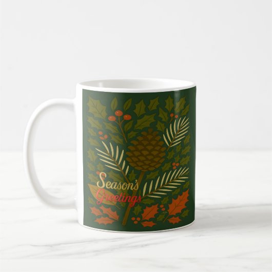 Die Grüße der Herbst- und Winterferien-Saison Kaffeetasse (Links)