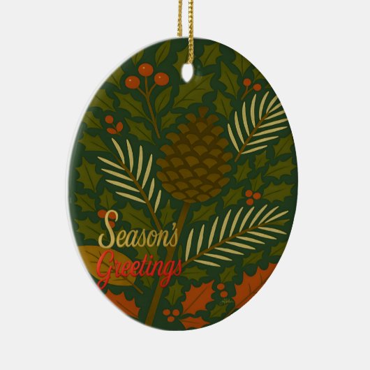 Die Grüße der Herbst- und Winterferien-Saison Keramik Ornament (Rechts)