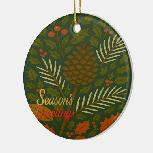 Die Grüße der Herbst- und Winterferien-Saison Keramik Ornament (Links)