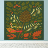 Die Grüße der Herbst- und Winterferien-Saison Leinwanddruck (Insitu (Holzboden))