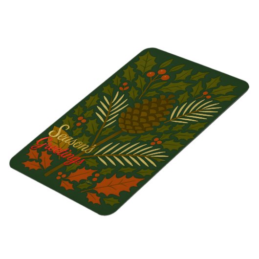 Die Grüße der Herbst- und Winterferien-Saison Magnet (Linke Seite)