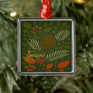 Die Grüße der Herbst- und Winterferien-Saison Ornament Aus Metall