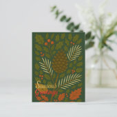 Die Grüße der Herbst- und Winterferien-Saison Postkarte (Stehend Vorderseite)