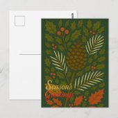 Die Grüße der Herbst- und Winterferien-Saison Postkarte (Vorne/Hinten)