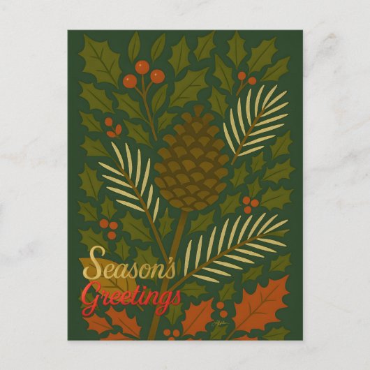 Die Grüße der Herbst- und Winterferien-Saison Postkarte (Vorderseite)