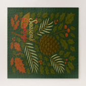 Die Grüße der Herbst- und Winterferien-Saison Puzzle (Horizontal)
