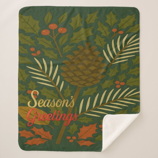 Die Grüße der Herbst- und Winterferien-Saison Sherpadecke (Vorderseite)