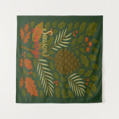 Die Grüße der Herbst- und Winterferien-Saison Wandteppich (Vorderseite (Horizontal))