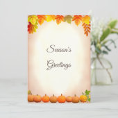 Die Grüße der Herbstsaison Karte (Stehend Vorderseite)